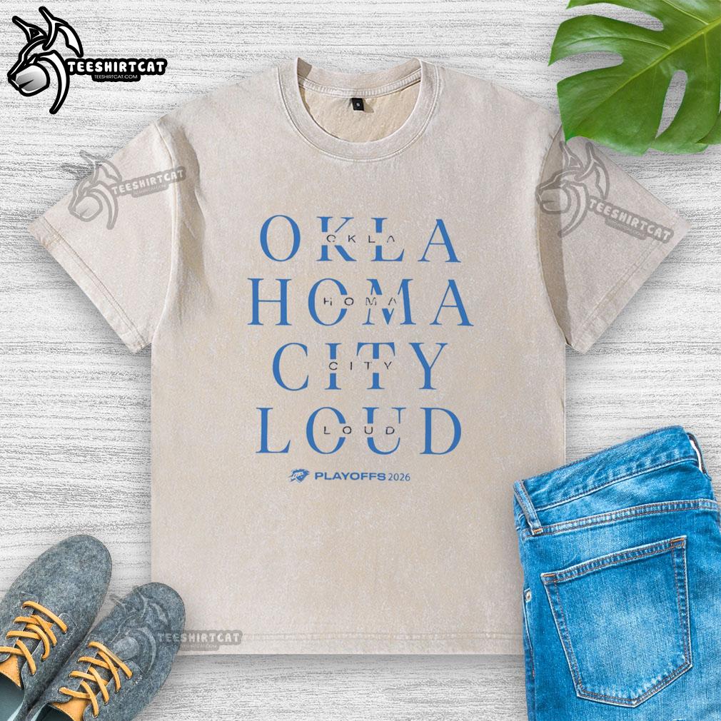 pretty-oklahoma-city-loud-oklahoma-city-thunder-playoffs-2026-washed-t-shirt Alt Text: Pretty Oklahoma City Thunder playoffs 2026 washed t-shirt featuring vibrant team colors and logo design.