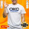 Alt Text: Pretty Oklahoma City Thunder 2026 Playoffs Basketball Logo T-Shirt featuring vibrant team colors and design.