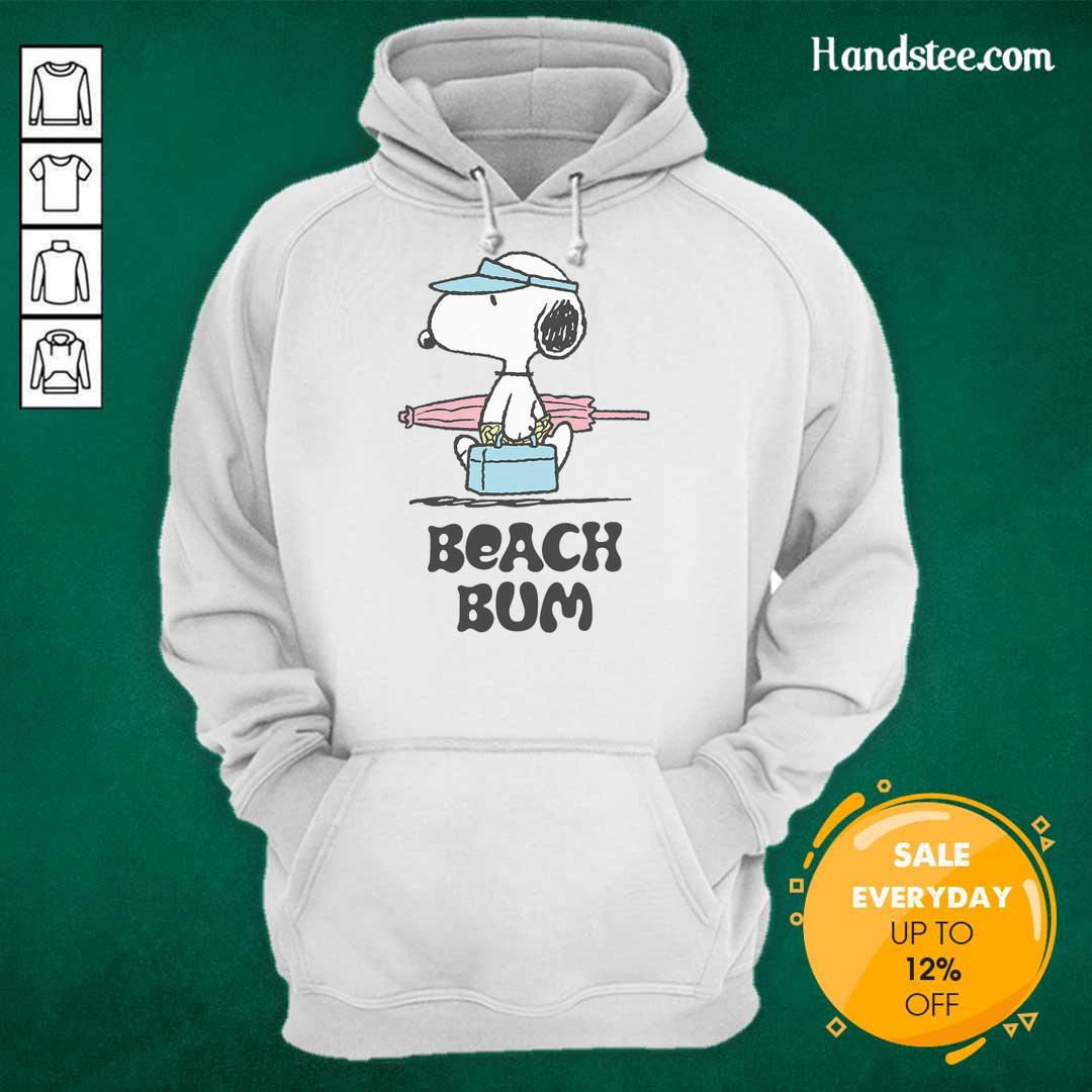 pretty-peanuts-beach-bum-snoopy-hoodie Alt Text: Pretty Peanuts Beach Bum Snoopy Hoodie featuring a playful Snoopy design perfect for casual beachwear.