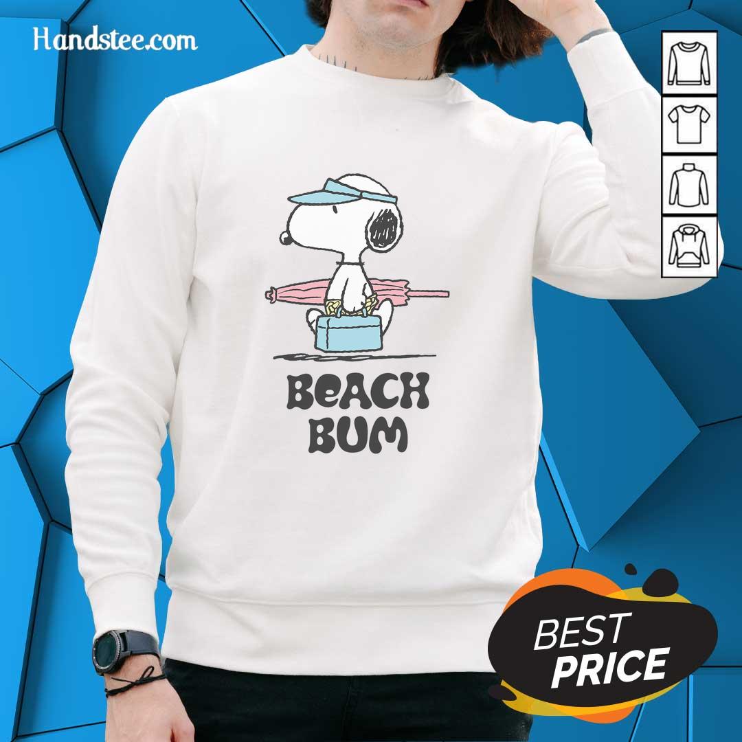 pretty-peanuts-beach-bum-snoopy-sweatshirt Alt Text: Cozy 'Pretty Peanuts Beach Bum Snoopy Sweatshirt' featuring Snoopy and summer vibes, perfect for casual outings.