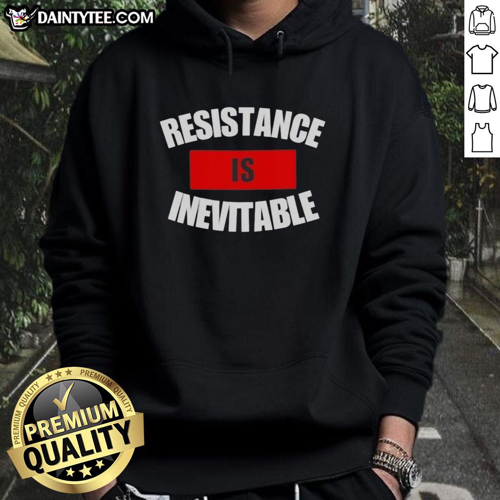 pretty-resistance-is-inevitable-hoodie Stylish Pretty Resistance Is Inevitable Hoodie in black, featuring bold graphic design, perfect for casual wear.
