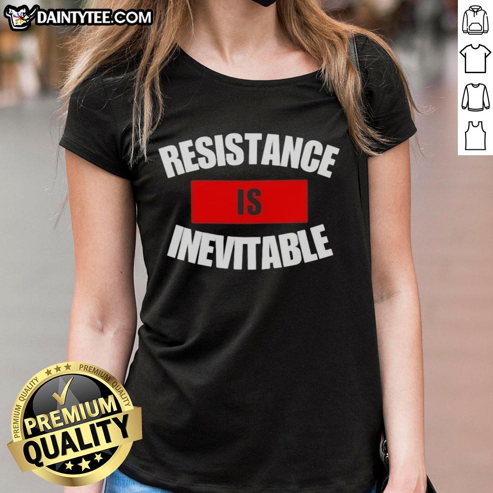pretty-resistance-is-inevitable-ladies-tee Stylish 'Pretty Resistance Is Inevitable' Ladies Tee featuring bold typography and a modern design, perfect for casual wear.