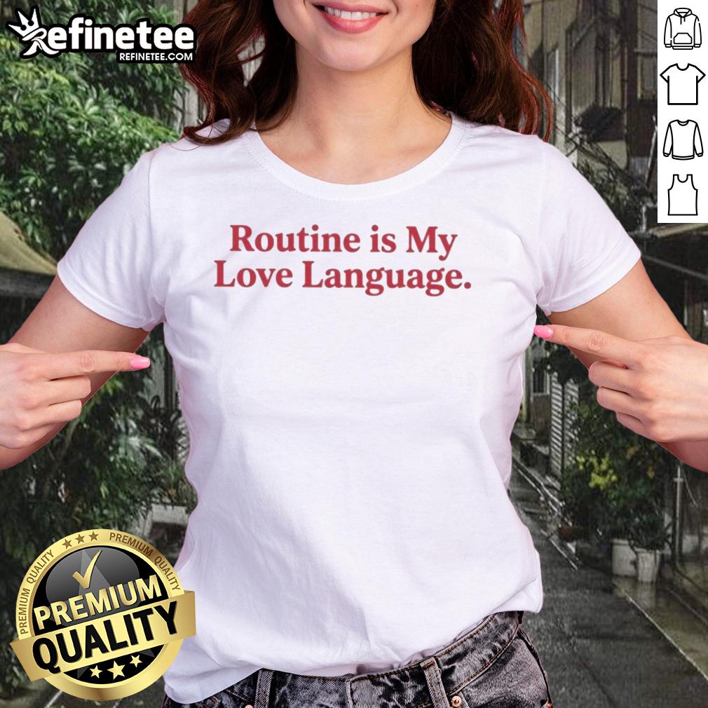 pretty-routine-is-my-love-language-ladies-tee Pretty Routine is My Love Language ladies tee featuring a stylish design, perfect for casual wear and expressing love.