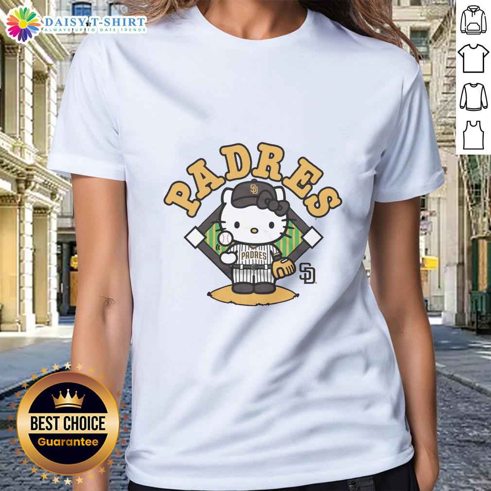 Pretty San Diego Padres Hello Kitty Ladies Tee Pretty San Diego Padres Hello Kitty ladies tee featuring a vibrant design, perfect for fans and fashion lovers.