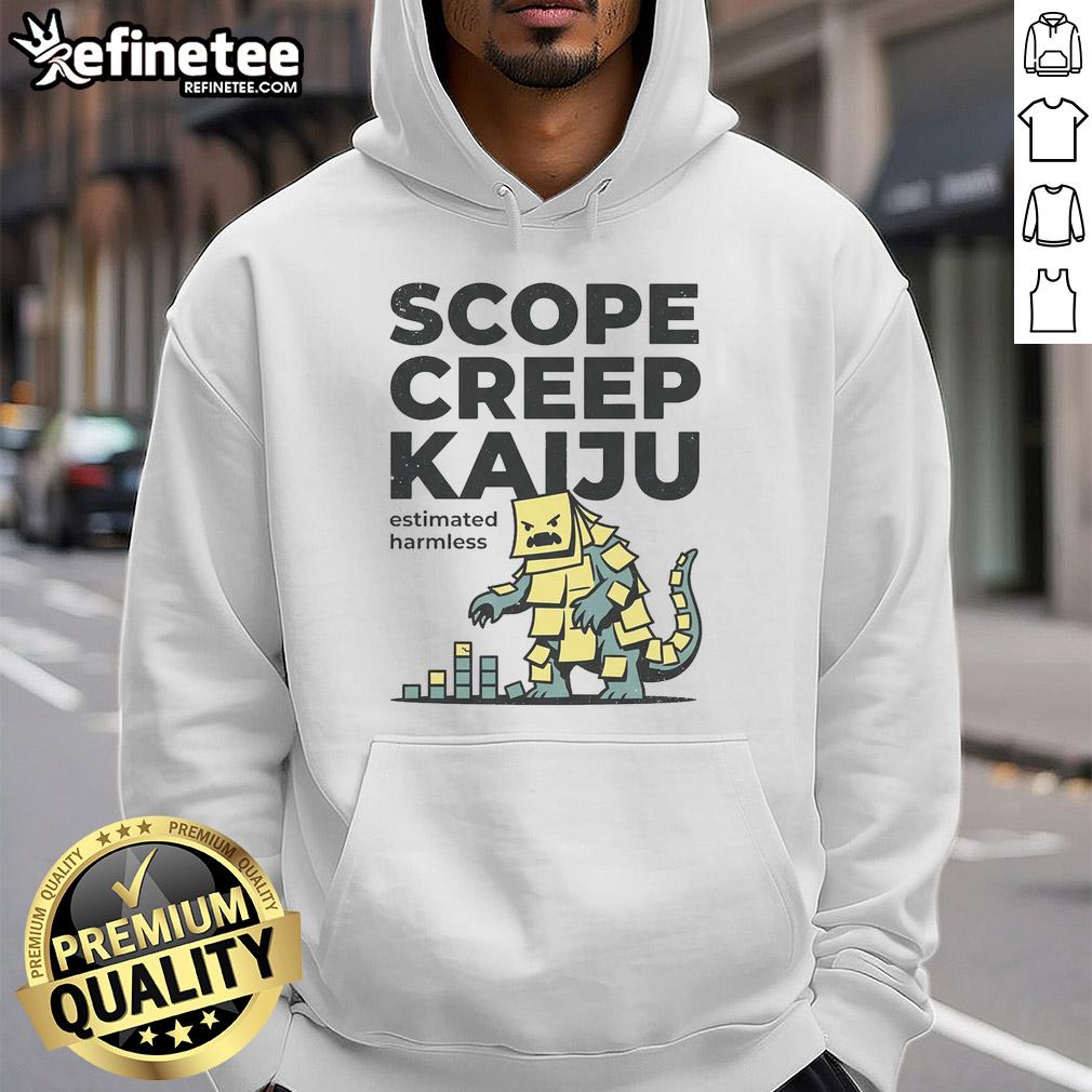 pretty-scope-creep-kaiju-estimated-harmless-hoodie Pretty Scope Creep Kaiju Estimated Harmless Hoodie design featuring a colorful monster illustration on a cozy sweatshirt.