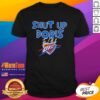 Alt Text: Pretty Shut Up Doris Fan Club Oklahoma City Thunder Basketball Logo 2026 T-Shirt design featuring vibrant colors.