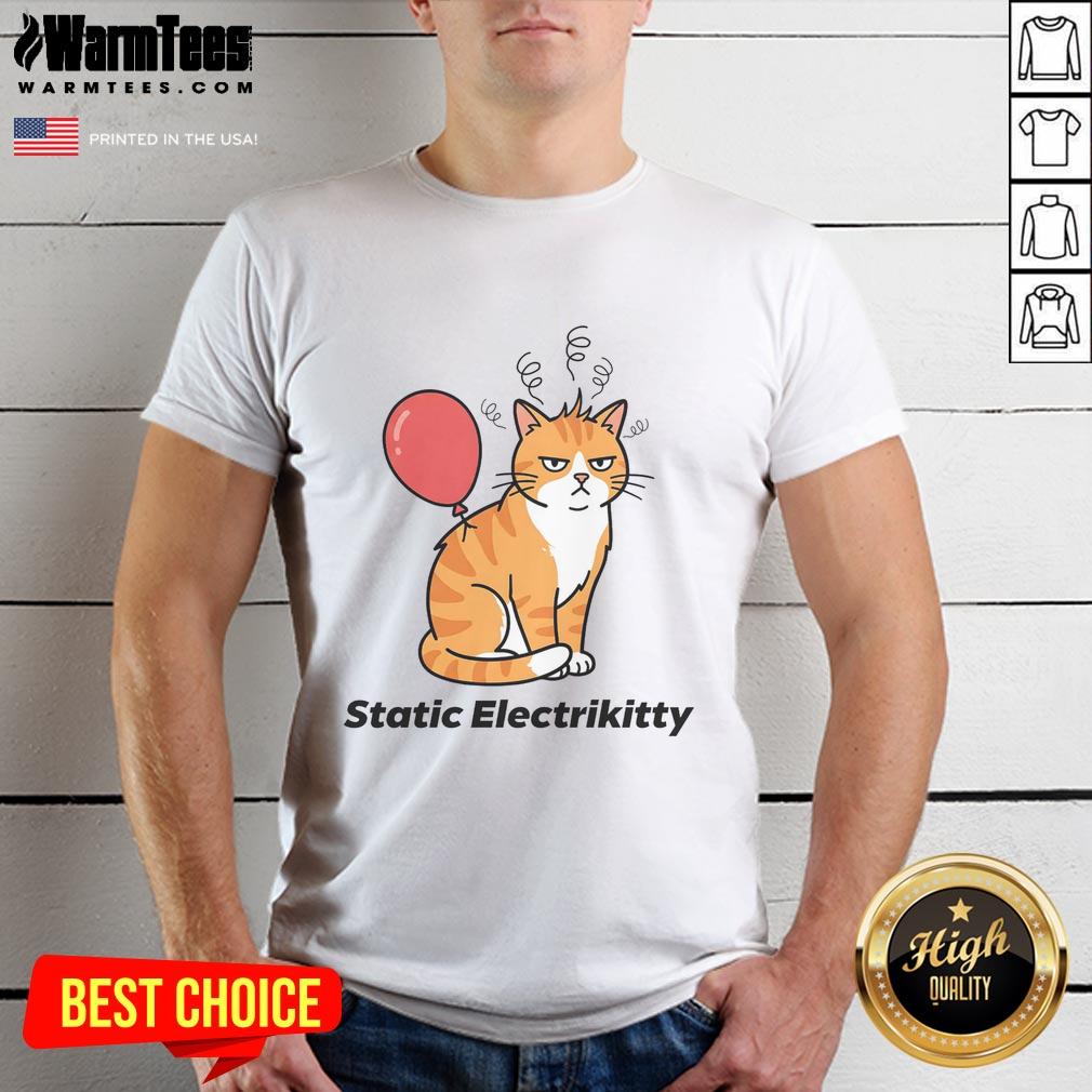 pretty-static-electrikitty-t-shirt Pretty Static Electrikitty T-Shirt featuring a vibrant cat design, perfect for casual wear and cat lovers.