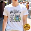 Alt Text: Pretty Stitch 'I Am A Multitasker' T-Shirt design featuring humorous text about listening, ignoring, and forgetting.