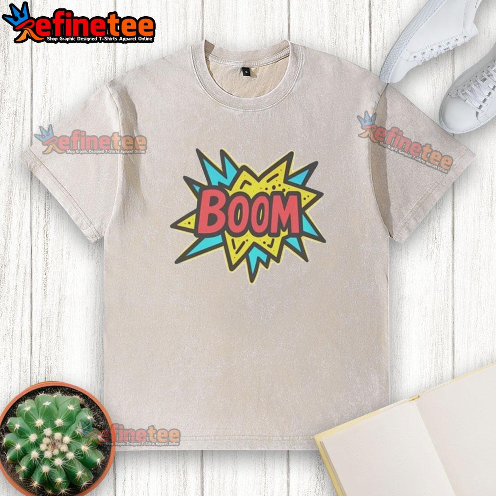 pretty-the-crash-dad-boom-washed-t-shirt Pretty-The-Crash Dad Boom washed t-shirt in soft cotton, featuring a trendy design perfect for casual outfits.