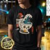 Funny toilet spoof T-shirt featuring 'Pretty The Great Flush Wave' design, perfect for humor lovers and casual wear.