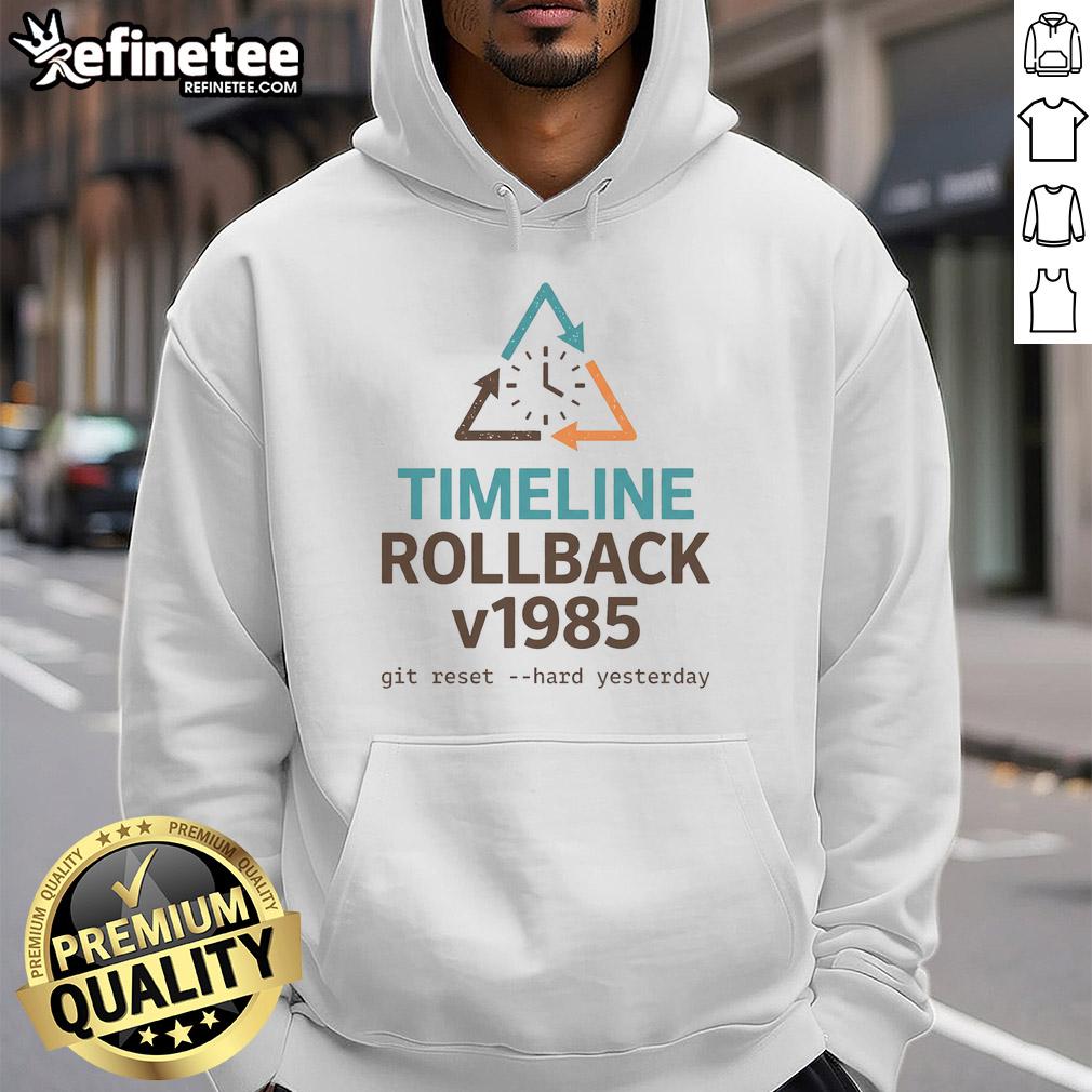 pretty-timeline-rollback-v1985-hoodie Pretty Timeline Rollback V1985 Hoodie in stylish design, showcasing vibrant colors and a comfortable fit for casual wear.