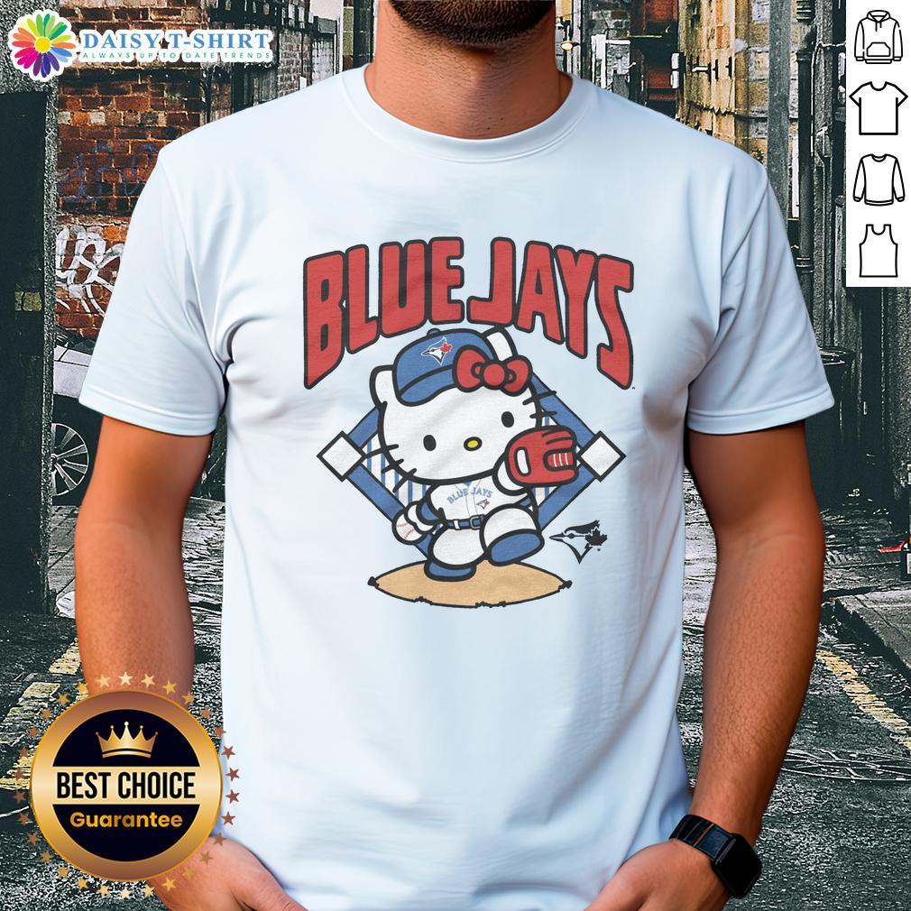 Pretty Toronto Blue Jays Hello Kitty T Shirt Pretty Toronto Blue Jays Hello Kitty T-Shirt featuring a cute design perfect for fans and stylish casual wear.