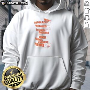 Good Kamen Rider Ryuki Winpy Bullshit Artist word cloud hoodie design featuring iconic phrases and vibrant graphics.
