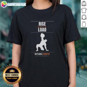 Alt Text: Awesome Rise Under Load Kettlebell Monster Ladies Tee featuring a bold kettlebell graphic and stylish design.