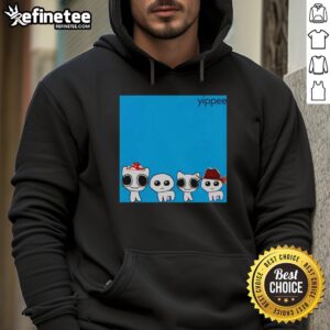 Alt Text: Good Yippee Blue Album Cringey Hoodie featuring vibrant colors and playful design, perfect for casual wear.