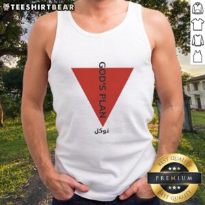 Premium Boxinton God's Plan Upside Down Red Triangle Tank Top featuring a stylish red triangle design on a tank top.