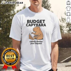 Original Budget Capybara T-Shirt featuring a cute capybara graphic on a soft, stylish fabric for casual wear.