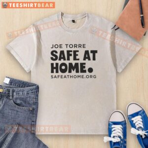 Good Joe Torre Safe At Home washed t-shirt featuring a classic design, perfect for baseball fans and collectors.