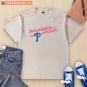 Top Philadelphia Phillies Soft As A Grape washed t-shirt in red, perfect for fans and casual wear.