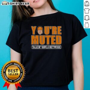 Funny Tennessee podcast graphic featuring J-Man and ladies, promoting 'Youre Muted Talking Vawls Network' tee.
