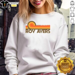 Alt Text: Hot Roy Ayers Everybody Loves The Sunshine sweatshirt featuring vibrant colors and retro design.