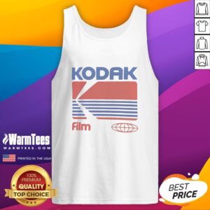 Alt Text: Official Kodak Film Tank Top featuring retro design and vibrant colors, perfect for photography enthusiasts.