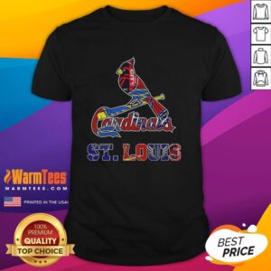 Original St. Louis Cardinals MLB logo t-shirt featuring vibrant colors and team branding for sports fans.