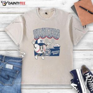 Alt Text: Awesome Mitchell & Ness cream New York Yankees Step Back Up washed t-shirt showcasing retro style and team pride.