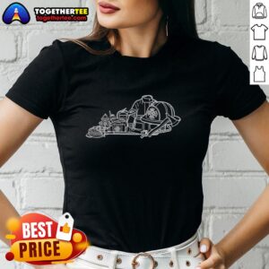 Alt Text: Official Kentucky Firefighter Outline Ladies Tee featuring a stylish design perfect for fire service supporters.