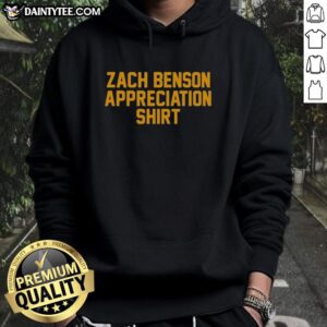 Awesome Zach Benson appreciation hoodie featuring Buffalo Sabres logo, perfect for fans and stylish sportswear.