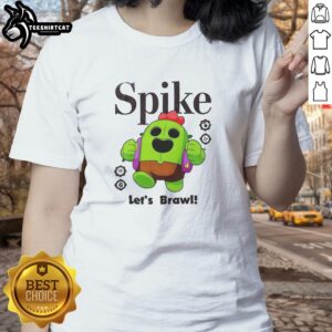 Nice Spike Lets Brawl Ladies Tee featuring a bold graphic design, perfect for sports enthusiasts and casual wear.