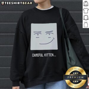 Premium Roblox Man sweatshirt featuring a playful kitten design, perfect for fans of gaming and cute apparel.