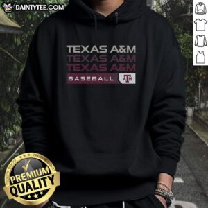 Awesome Texas A&M Aggies College Baseball hype hoodie in maroon, perfect for fans cheering at games.