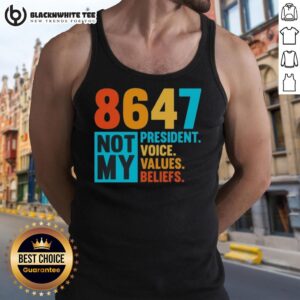 Top Pink 'Not My President' tank top showcasing voice, values, and beliefs for expressive fashion.