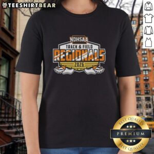 Premium NDHSAA Track and Field Regionals 2026 Ladies Tee in vibrant colors, perfect for athletes and supporters.