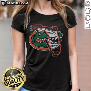 Alt Text: Florida Gators home field win ladies tee featuring vibrant team colors and logo, perfect for fans cheering at games.