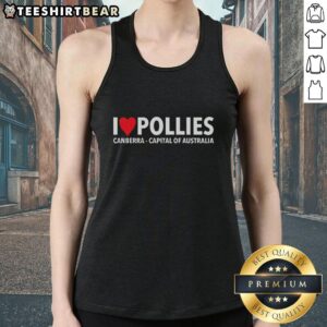 Good I Love Pollies Canberra Capital Australia tank top featuring a vibrant design celebrating Australian politics.