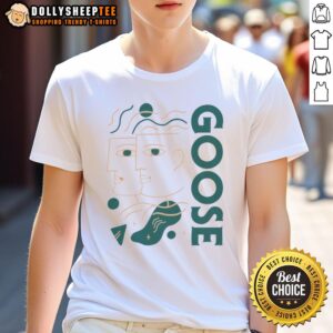 Hot Goose Faces T-Shirt featuring playful goose graphics, perfect for casual wear and animal lovers.