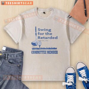 Vintage washed t-shirt featuring 'Hot Swing for the Retarded Committee Member' graphic from June 6th, 1982.