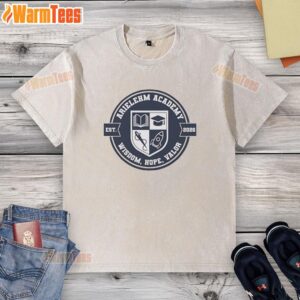 Official Arielehm Academy Wisdom Hope Valor Est 2026 washed t-shirt in soft fabric, perfect for casual wear.