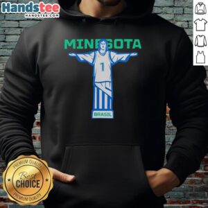Anthony Edwards sporting a Christ the Redeemer hoodie in Nice, Minnesota, showcasing basketball style and team spirit.