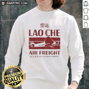 Premium Lao Che Air Freight sweatshirt inspired by Indiana Jones and the Temple of Doom, featuring iconic movie graphics.