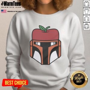 Alt Text: Official Boba Fett from Star Wars sweatshirt featuring New York Mets apple logo in vibrant colors.