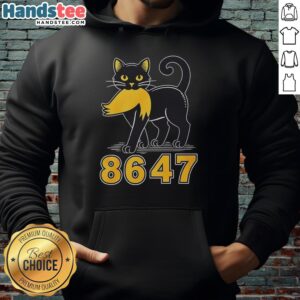 Stylish Nice Black Cat Anti-Trump Hoodie featuring a sleek design and bold graphics, perfect for cat lovers.