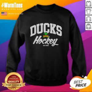 Good Melbourne Ducks Hockey Club Est 2022 sweatshirt featuring team logo and vibrant colors for fans and players.