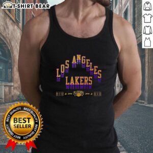 Stylish Los Angeles Lakers 2026 Playoffs Game 4 tank top featuring bold team colors and logo, perfect for fans.