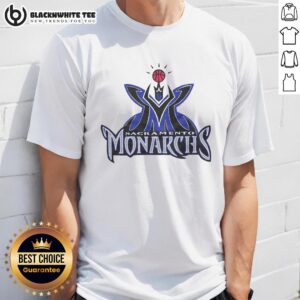 Vintage '97 Sacramento Monarchs T-Shirt featuring iconic team logo and colors, perfect for basketball fans and collectors.