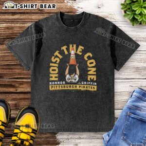 Konnor Griffin wearing a washed Pittsburgh Pirates t-shirt, showcasing team spirit and casual style.