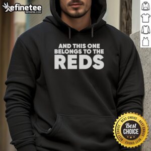 Ashley Davis wearing a red hoodie with 'This One Belongs To The Reds' text, showcasing a stylish and casual look.