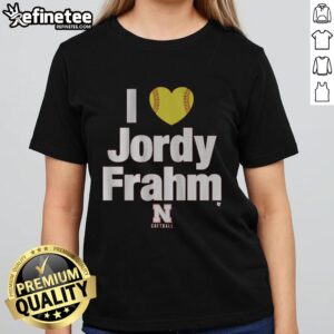 Nice Nebraska Softball I Heart Jordy Frahm Ladies Tee featuring a stylish design for fans of Jordy Frahm.